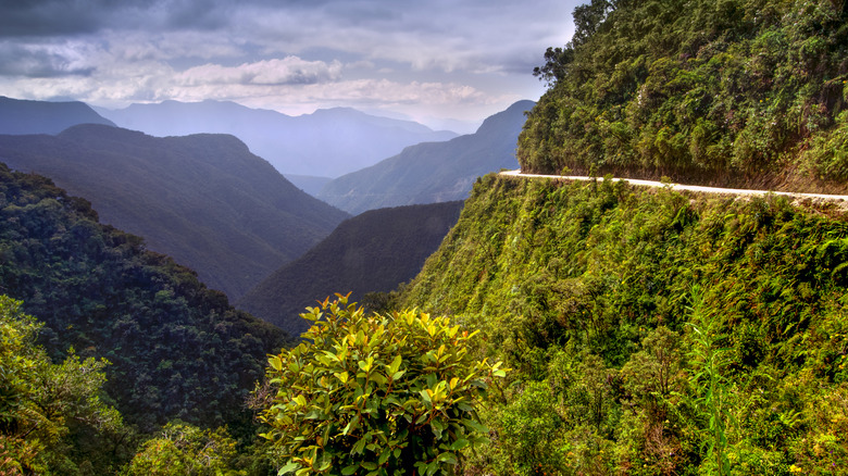 Vues sur les Andes et Amazon de «Death Road» en Bolivie