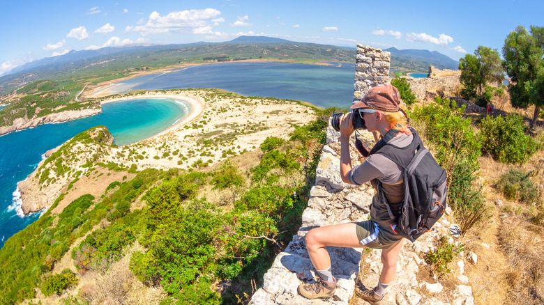 Femme Photographies Voidokilia Beach de Navarino Castle Lookout