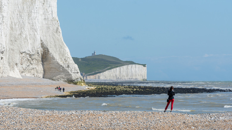 Vue sur le phare de Belle Tout de Birling Gap Beach