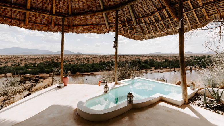 Safari Lodge dans la Réserve nationale de Samburu, Kenya, Afrique