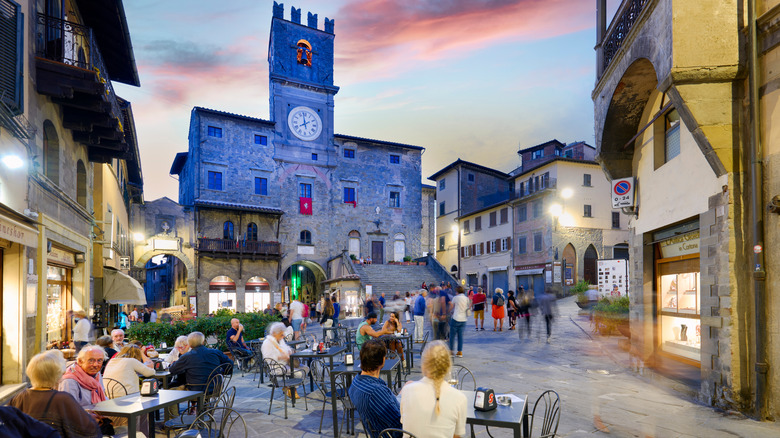 Piazza della Repubblica à Cortona, Italie