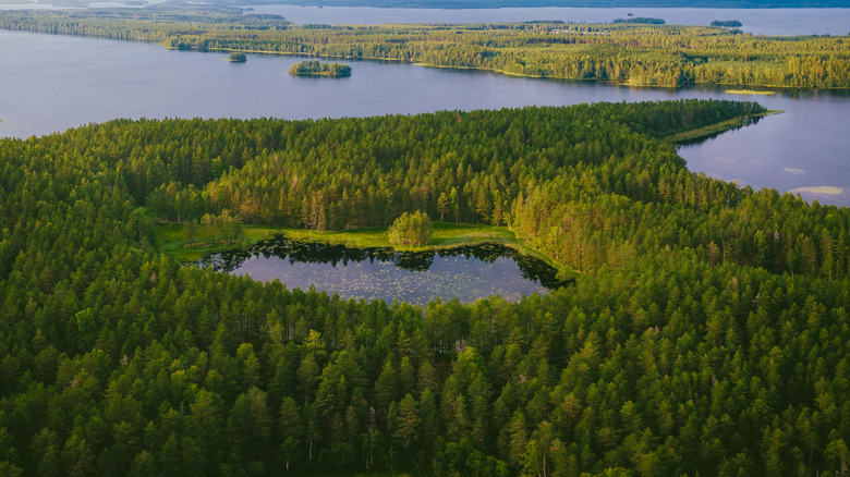 îles et archipelagoes du lac Saimaa, Finlande