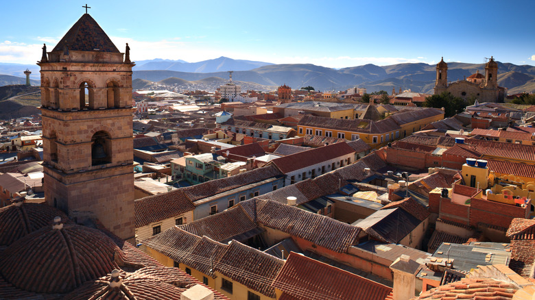 Ariel View de la ville de Potosi, Bolivie