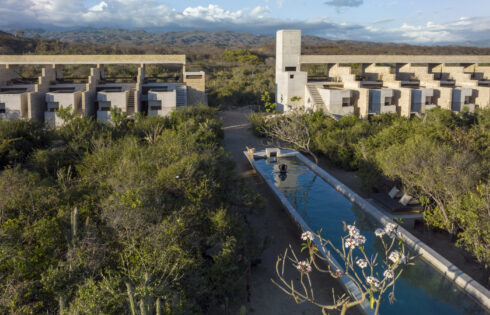 Chaque suite de cette superbe station balnéaire mexicaine «Space Ship» dispose d'une piscine privée