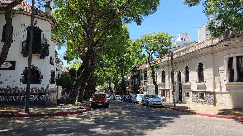 Une rue du quartier Pocitos de Montevideo