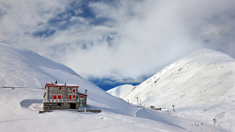 Centre de ski Velouchi près de Karpennisi, Grèce