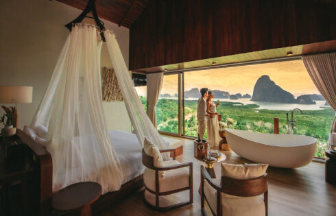 Évasion de boutique sereine de Thaïlande juste à l'extérieur de Phuket propose des chambres de style arbre et des vues de luxe