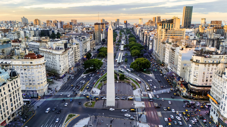 Obelisco dans la ville de Buenos Aires en Argentine