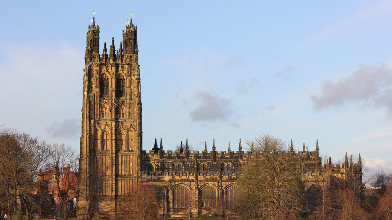 Wrexham Steeple qui sort de l'église St. Giles à Wrexham, Pays de Galles