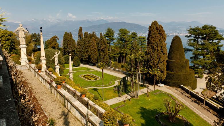 Une partie des jardins du Palazzo Borromeo sur Isola Bella