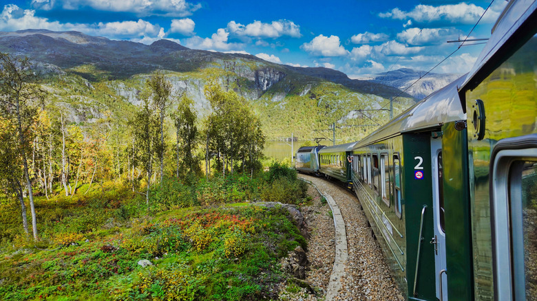 Le Flam Railway voyageant entre Myrdal et Flam