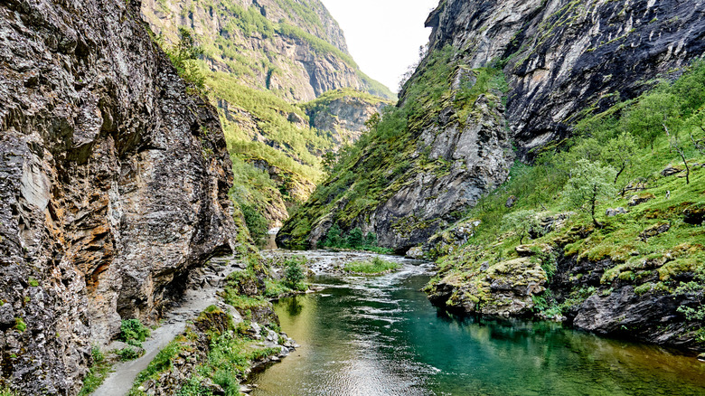 Randonnée dans la vallée d'Aurlandsdalen entre Geiteryggen et Vassbygdi