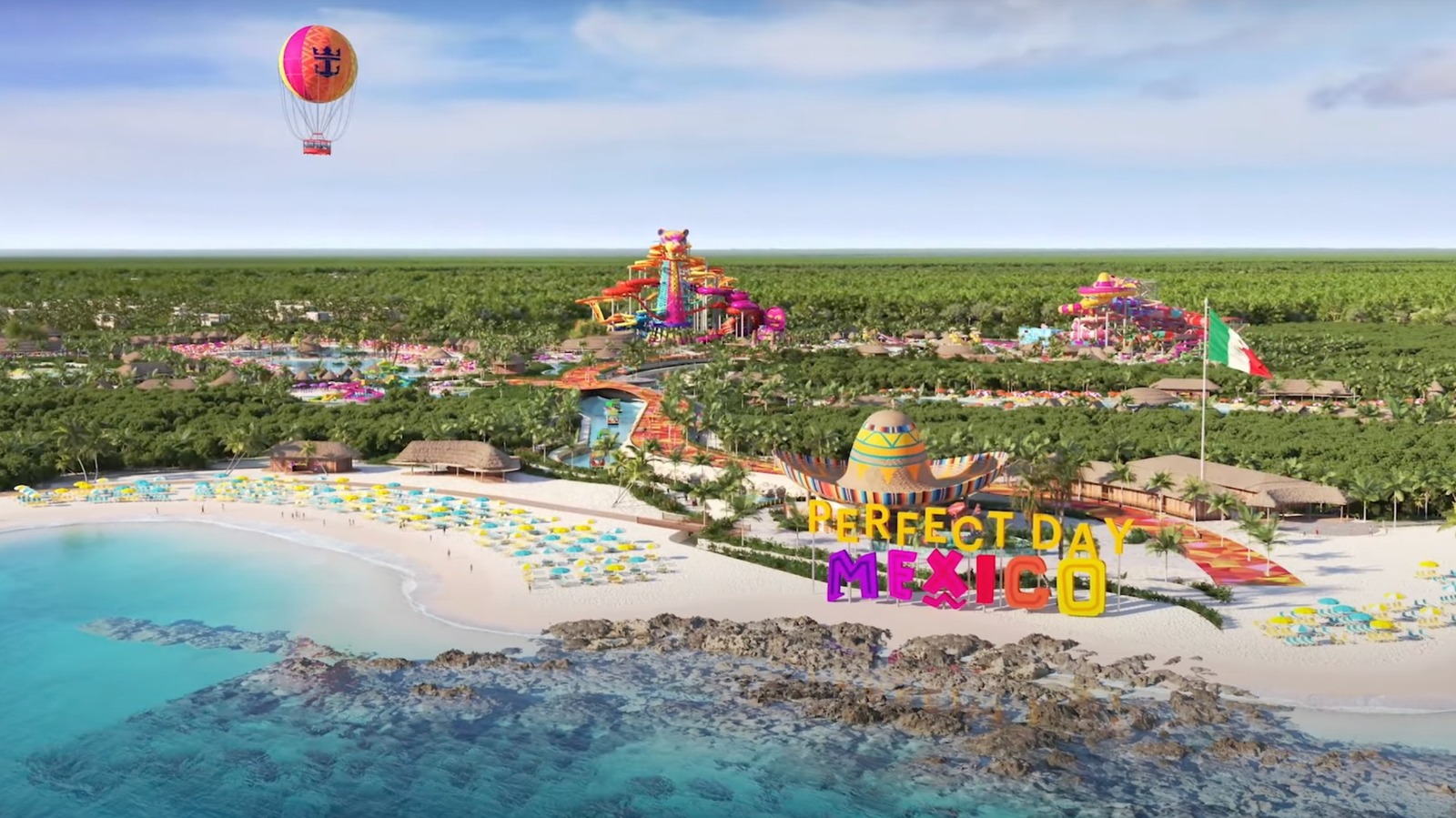 Royal Caribbean construit une expérience record du parc aquatique et du club de plage sur la côte du Mexique