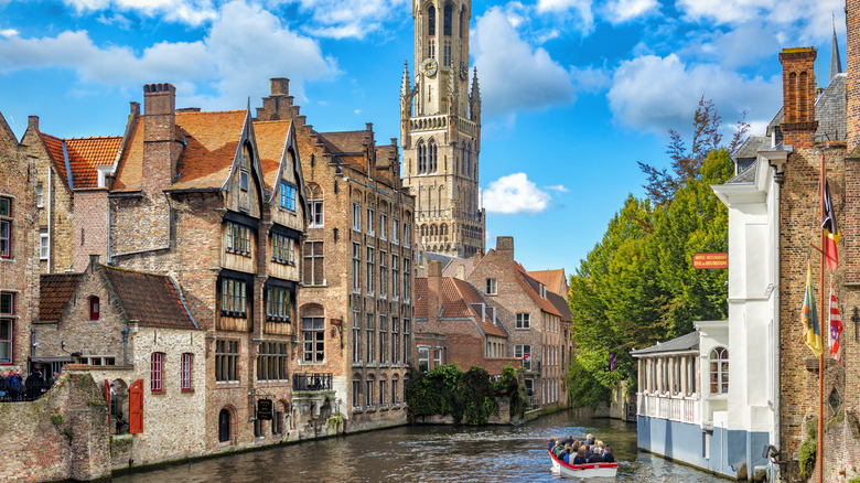 paysage du canal de Bruges, Belgique