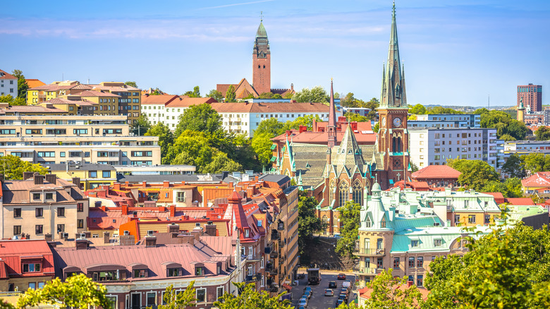 Vue des bâtiments de la ville de Göteborg