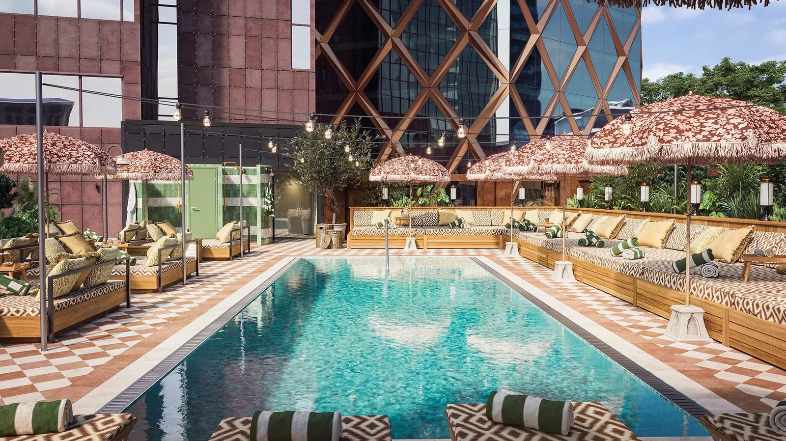 Le club de toit ultra-hip de Suède donne aux vibrations de la Pool Party California avec des cocktails, des parasols de plage et des DJ