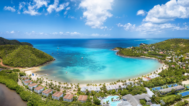 Vue aérienne de Carlisle Bay près de Bridgetown