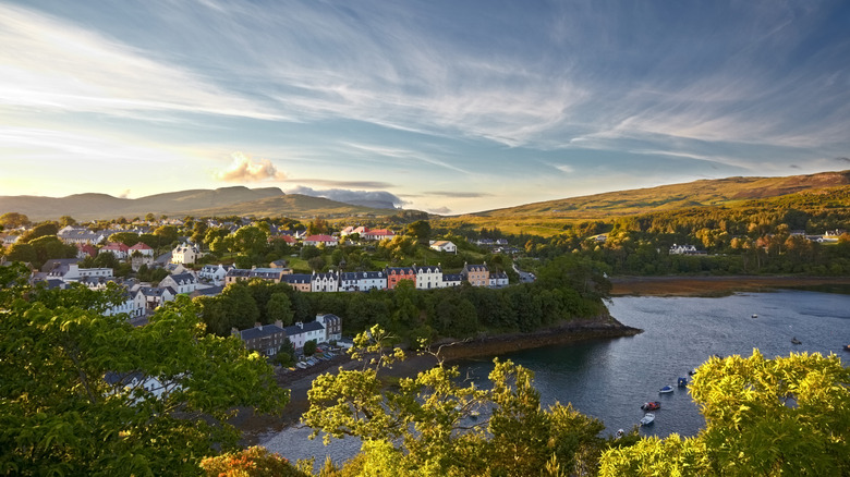 Vue aérienne de Porere et Environs sur l'île de Skye, en Écosse