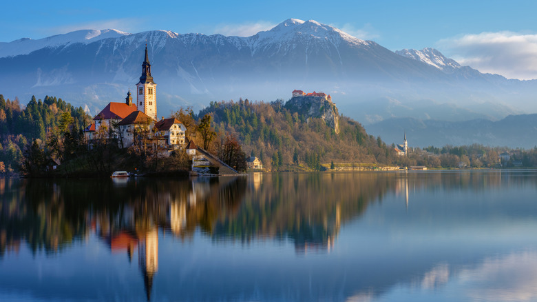 Lac Bled dans la région de la Carniola supérieure en Slovénie