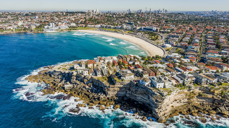 Vue aérienne de Bondi Beach et Sidney