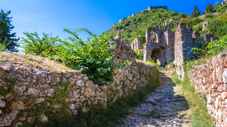 Ruines du château à Mystras, en Laconie