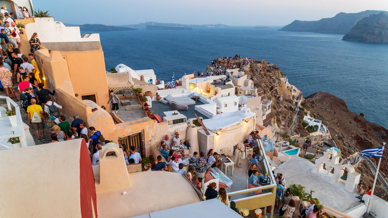 Oia, Santorini farci de touristes