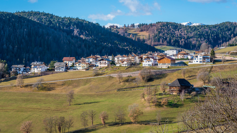Campagne vallonnée autour de San Genesio, en Italie