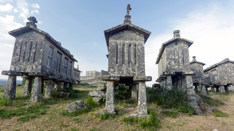 Espigueiros autour du château de Lindoso