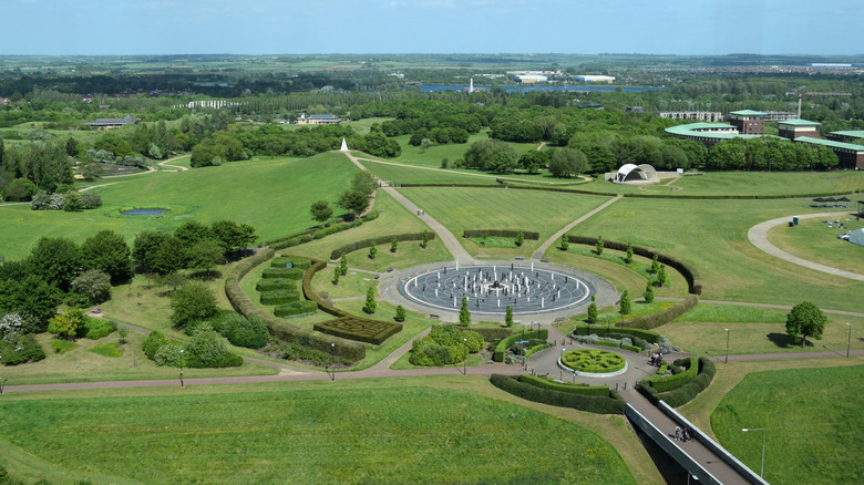 Une vue aérienne de Campbell Park