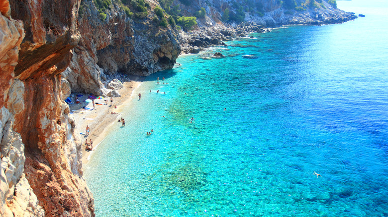 Plage de Pasjača vue d'en haut