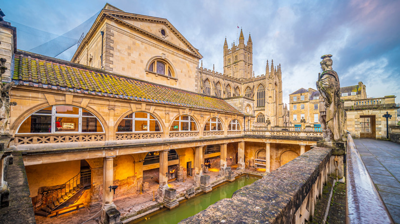 Les bains romains à Bath, Angleterre