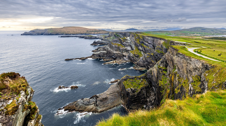 Cliffs de Kerry aux côtés de Ring of Kerry en Irlande