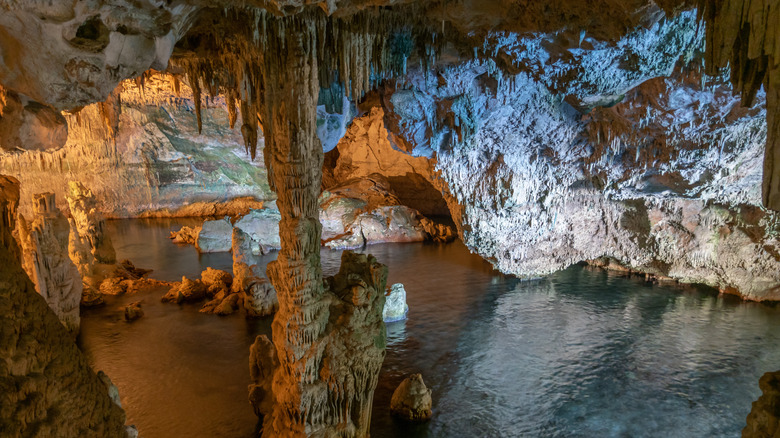 La grotte de Neptune près d'Algherro sur la Sardaigne, Italie