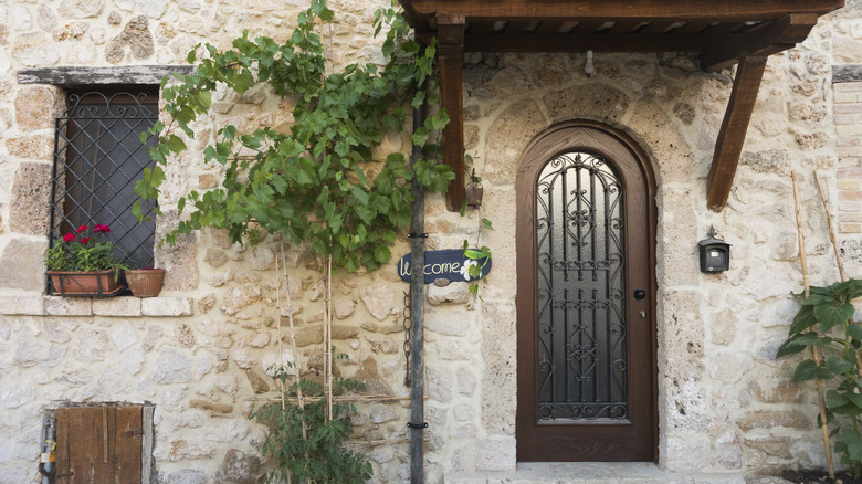 Entrée de la maison d'hôtes italienne