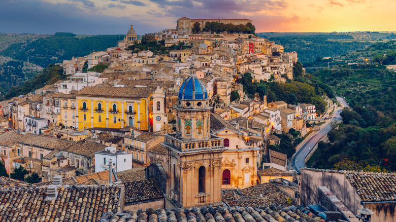 Ragusa Ibla en Sicile d'en haut