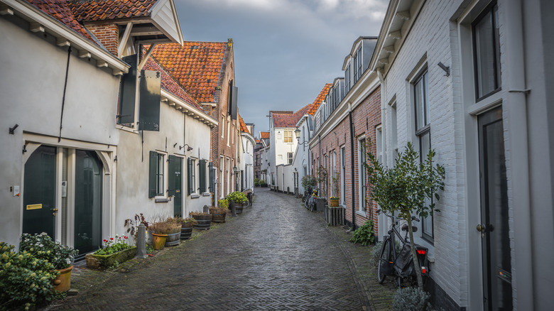 Streets pavés à Amersfoort, Pays-Bas
