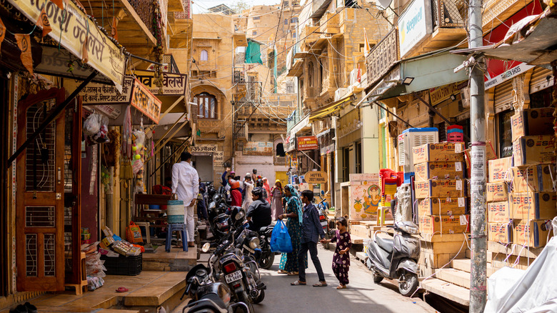 les rues étroites et les bazars de Jaisalmer, Rajhastan
