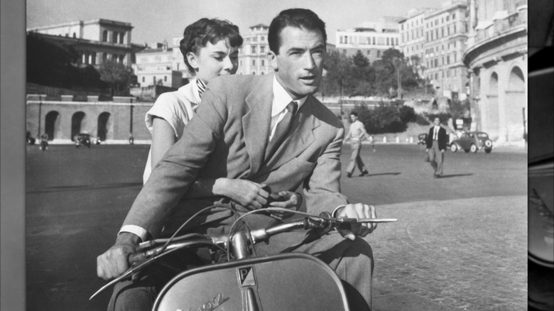 Audrey Hepburn en scooter à Rome