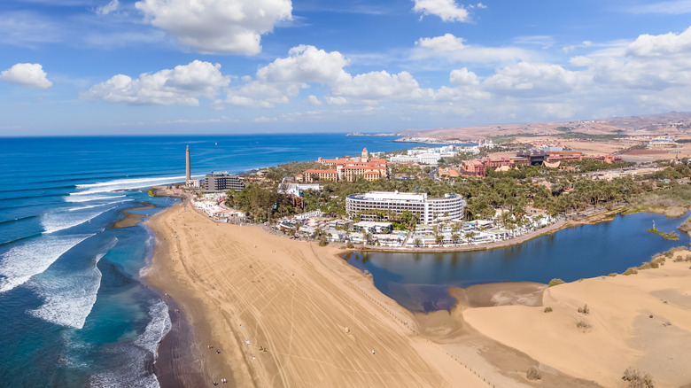 Vue aérienne de Maspalomas, Gran Canaria, îles Canaries, Espagne